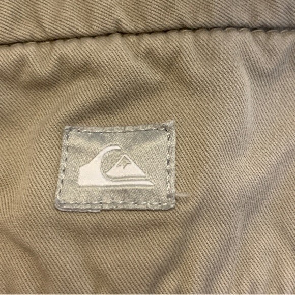 Quicksilver Tan Flat Front Chino 10" Inseam Shorts Size 38 - Picture 8 of 13